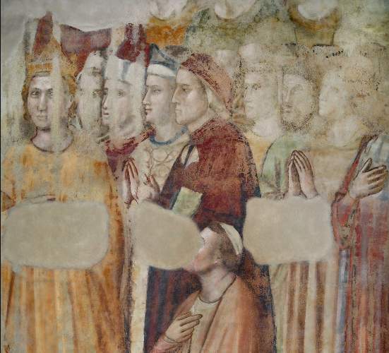 Giotto, ritratto di Dante nel Paradiso ai Musei del Bargello